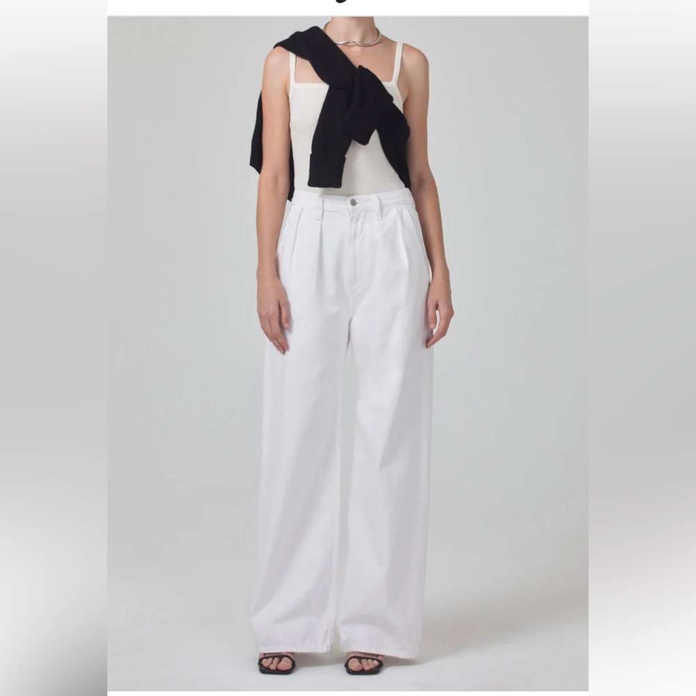 Citizens Of Humanity Maritza Pleated Trouser High Rise Wide Leg in Prism